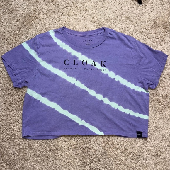 🖤CLOAK Kids Lavender and Mint Stripe Tee - Picture 1 of 4